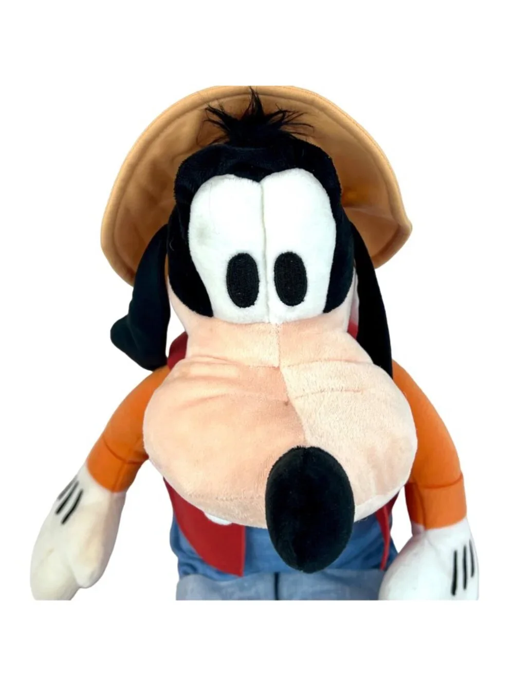 Goofy 20” Plush Toy Disney Parks Authentic Original Gone Fishing Outfit EUC